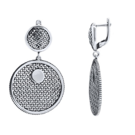 Серебряные серьги «Круг»