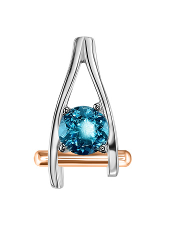 Подвеска с лондон топазом из серебра