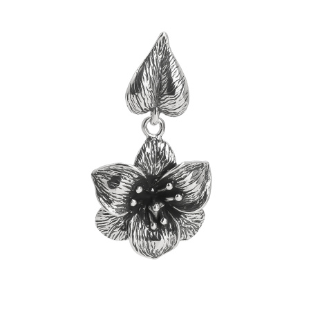 Подвеска из серебра «Цветы»