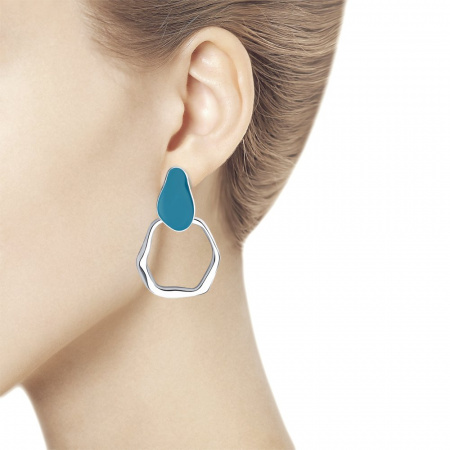 Серьги из серебра с эмалью