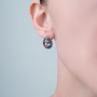 Серьги женские из серебра 925 Панда медведь тросник