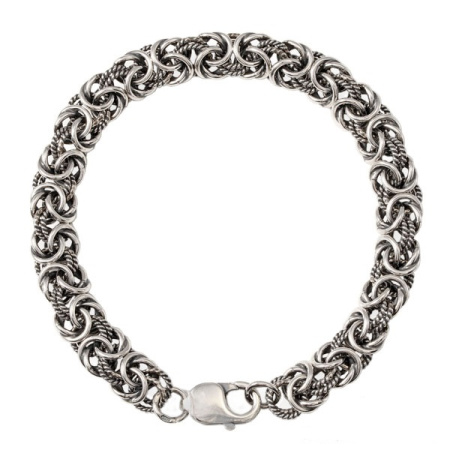 Серебряный браслет «Плоский Кардинал» ширина 10 мм