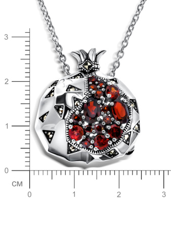 Серебряная брошь-подвеска «Гранатовое вино» ALEXANDRE VASSILIEV