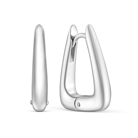Серьги женские из серебра 925 геометрия трапеция