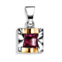 Серебряный кулон с гранатом