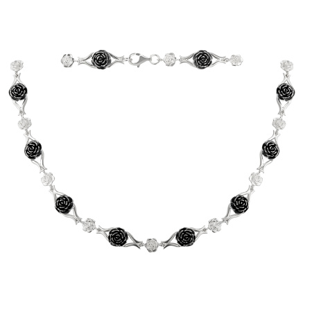 Колье из серебра «Розочка»