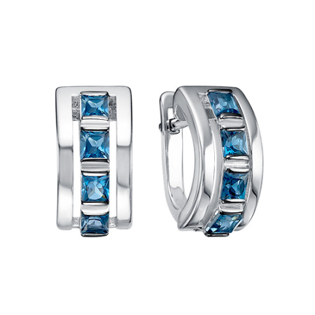 Серьги из серебра с топазами london