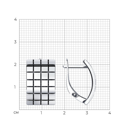 Серьги из чернёного серебра