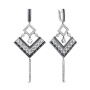 Серьги из серебра с фианитами