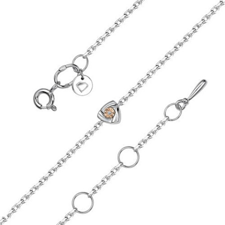 Серебряный браслет с позолотой и бриллиантами