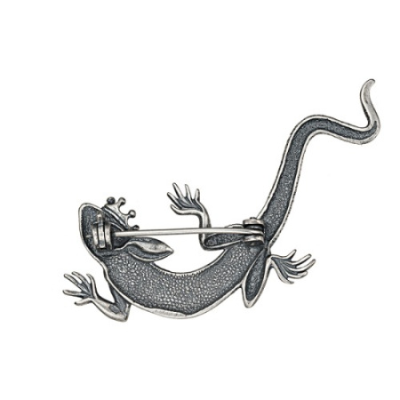 Брошь из серебра «Ящерица»