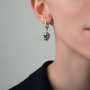 Серьги из серебра «Череп»