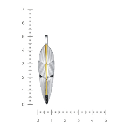 Подвеска из серебра с фианитами