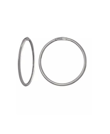 Серебряные серьги-конго малые 2,5 см