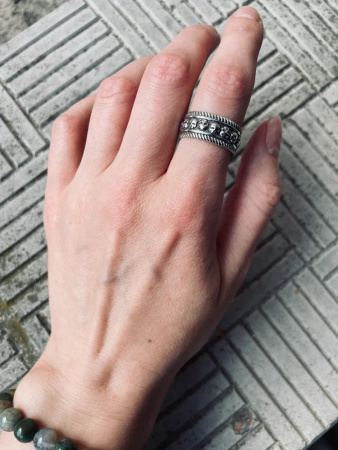 Кольцо из серебра 925 Череп оберег