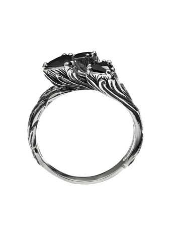 Серебряное кольцо с фианитами «Древо»