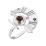 Кольцо из серебра с гранатом