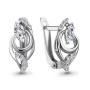 Серьги из серебра с фианитами