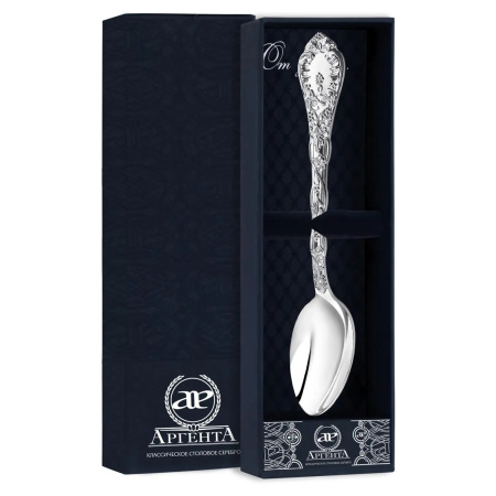 Ложка чайная «Виноградная лоза» серебро 925