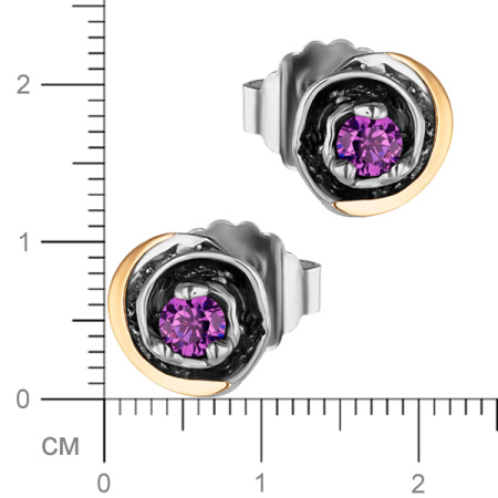 Серебряные серьги с фианитом