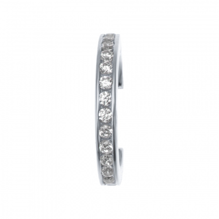 Серьга каффа с фианитами