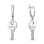 Серьги из серебра «Ключ»