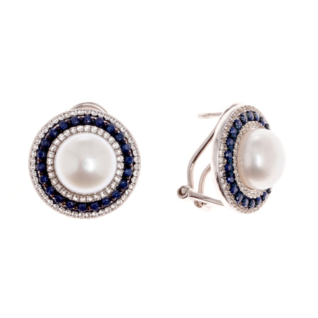 Серебряные серьги с жемчугом