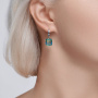 Серьги из серебра с ситаллами