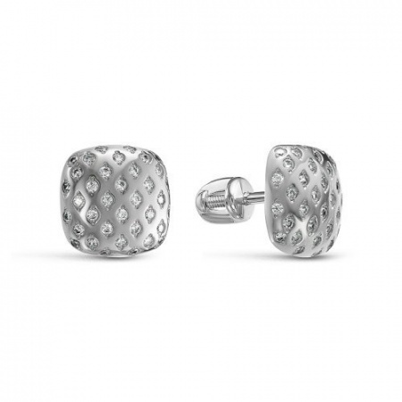 Серьги из серебра с фианитами