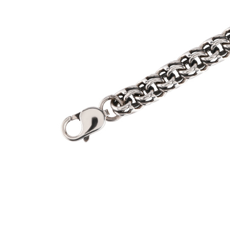 Браслет серебряный «Бисмарк» 8 мм