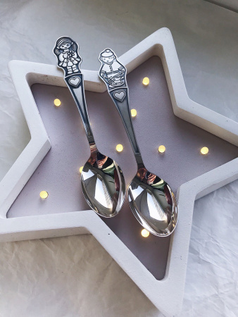 Серебряная ложка детская «Мальчик» с чернением