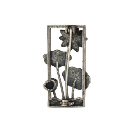 Брошь из серебра «Лотосы»