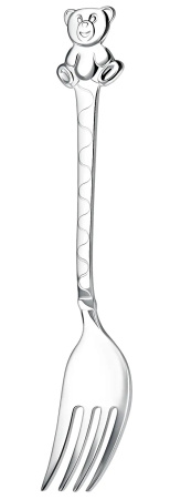 Вилка детская из серебра DODO «Медведь»