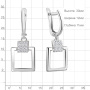 Серьги из серебра с фианитами