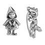 Серьги из серебра 925 Красная шапочка и серый волк