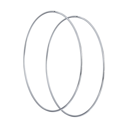 Серьги конго из серебра 6 см