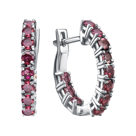 Серьги из серебра с турмалинами