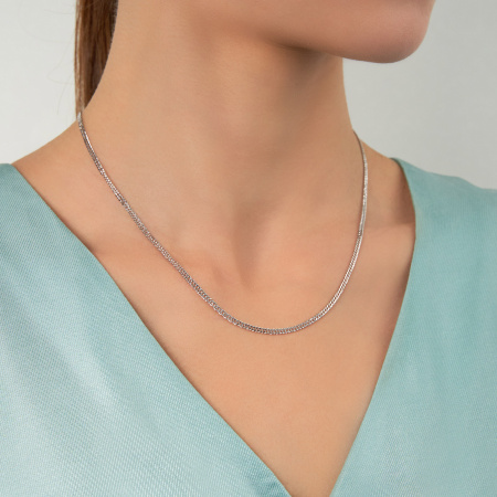 Цепь серебряная «Двойной ромб»