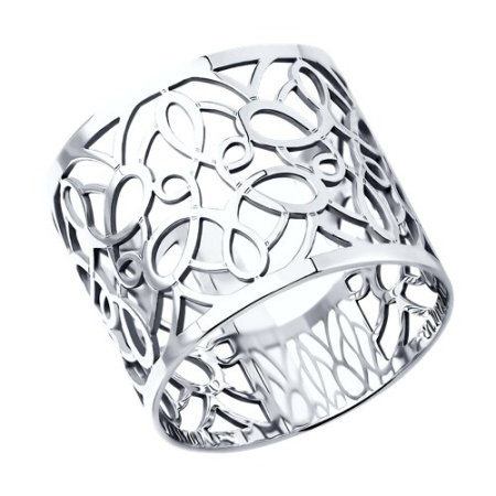 Ажурное серебряное кольцо