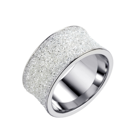 Серебряное кольцо с глиттером