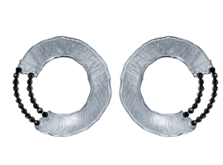 Серьги из серебра с ониксом