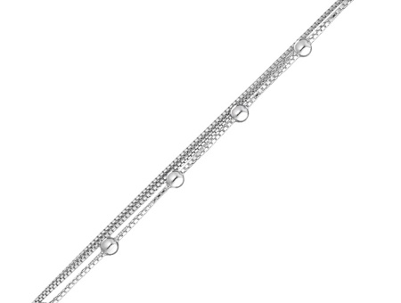 Серебряный браслет «Шарики» тройной