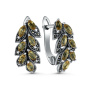Серебряные серьги с султанитами и марказитами