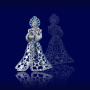 Елочная игрушка из серебра «Снегурочка»