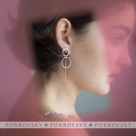 Серебряные серьги-пусеты