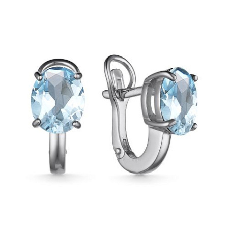 Серебряные серьги с топазом