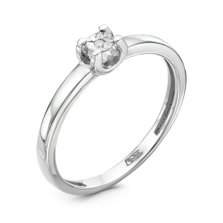 Серебряное кольцо с бриллиантом