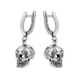 Серьги из серебра «Череп»