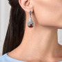 Серебряные серьги «Мистический Гранат»