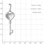 Подвеска из серебра «Ключ от сердца»